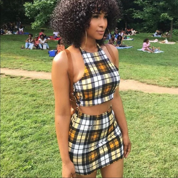 Two piece plaid set - Picture 1 of 3